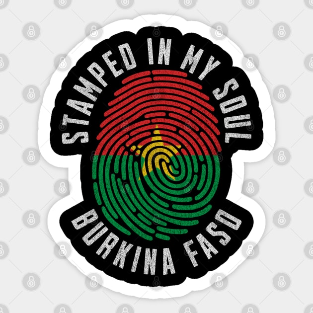 Stamped in My Soul Burkina Faso Flag Burkinabè Pride Sticker by Yesteeyear